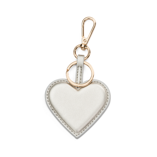 Bag charm/nøkkelring hjertemotiv Sølv