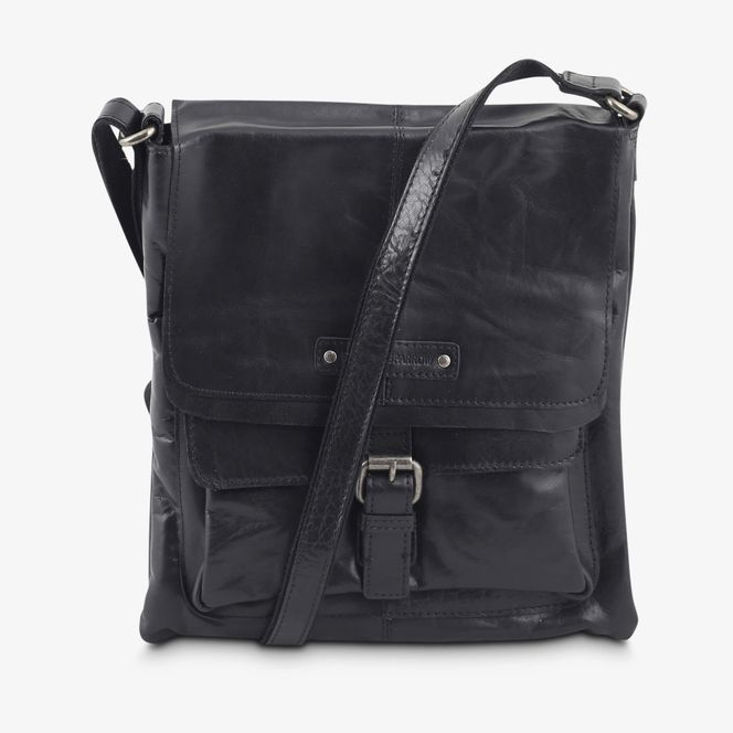 Veske Flap Bag skinn Svart