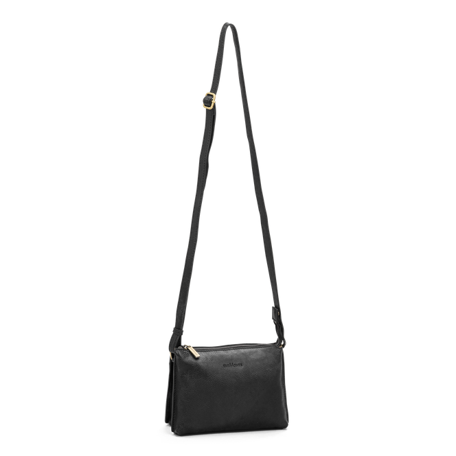 Clutch veske i skinn Svart