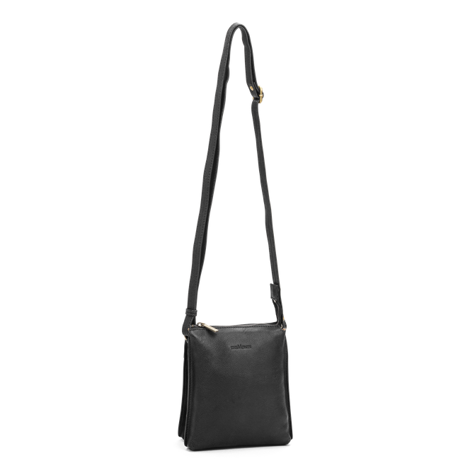 Crossbody-veske i skinn Svart