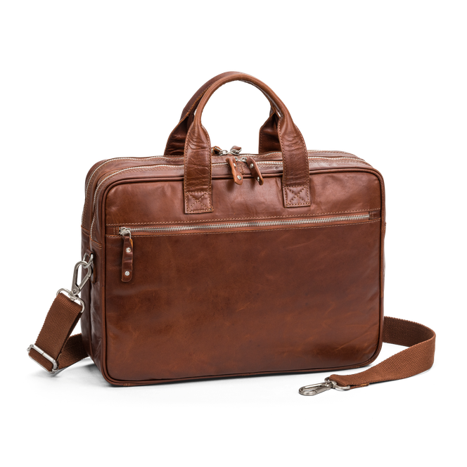 Florence pc-veske i skinn 15,6' Cognac