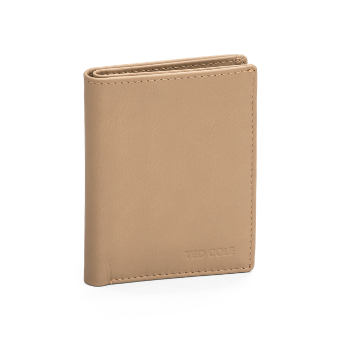Kortholder i skinn Vintage Taupe