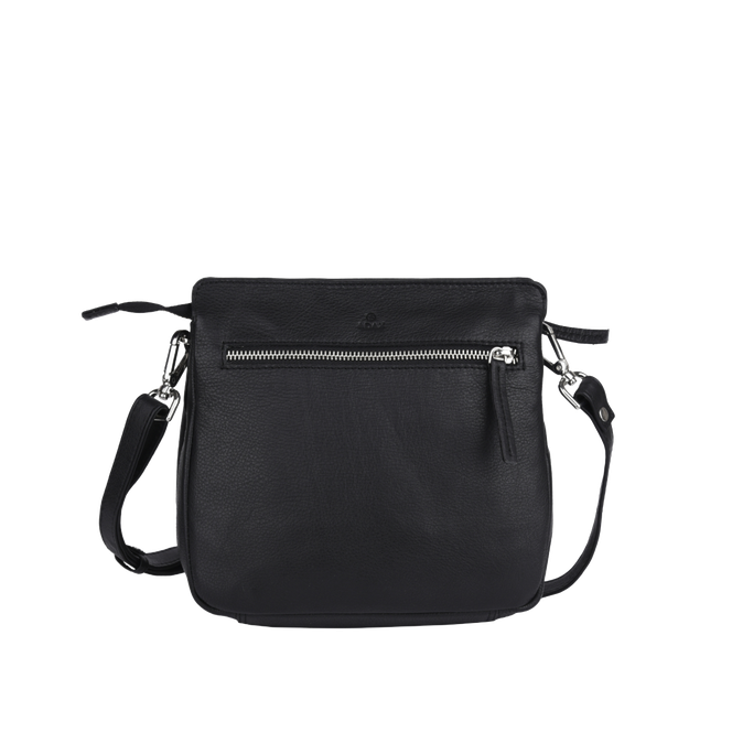 Bari Alfrida crossbody-veske skinn Svart