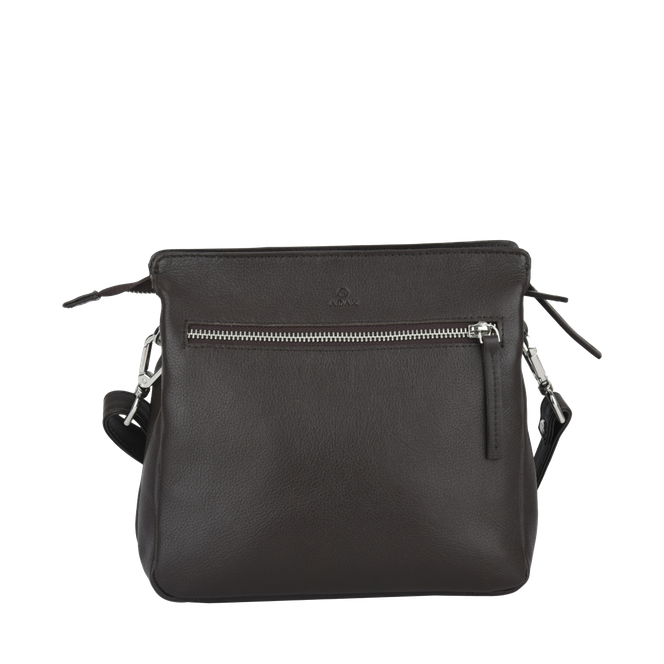 Bari Alfrida crossbody-veske skinn Brun