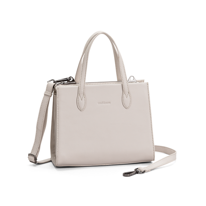 Håndveske small i skinn Beige