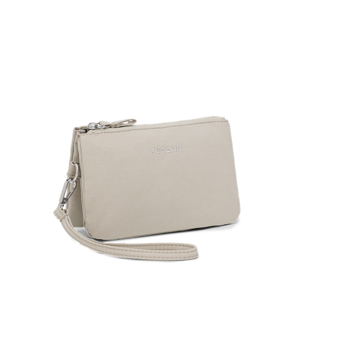 Lotta mini crossbody-veske med håndleddsrem Beige