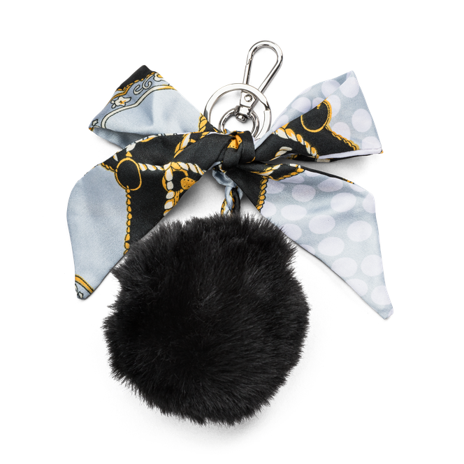Bag charm/nøkkelring pelsball Bag charm/nøkkelring pelsball Svart