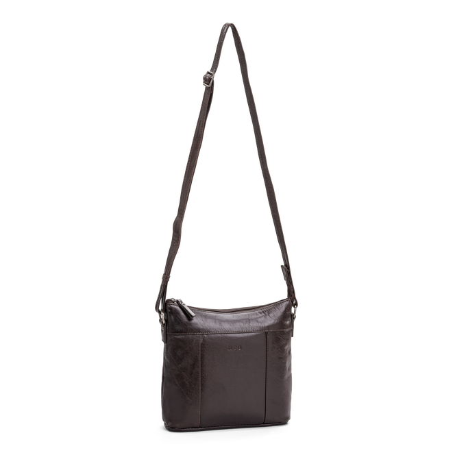 Crossbody-veske i skinn Brun