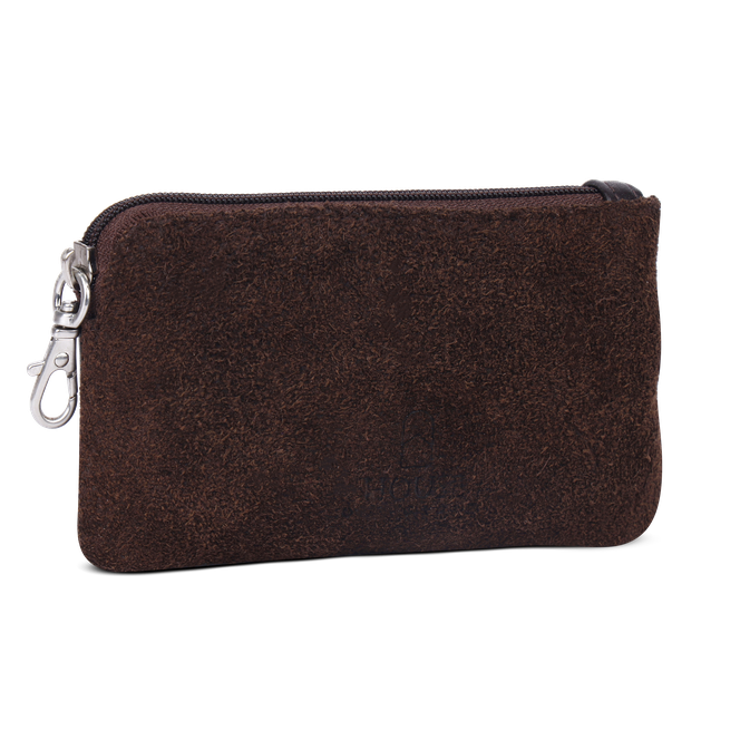 Boho Lovers pouch i skinn Mørk brun