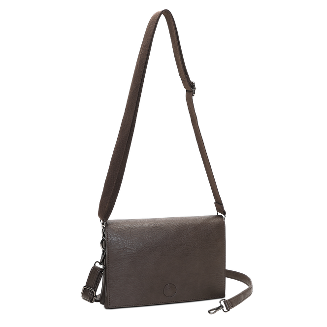 Isabel crossbody-veske med klaff Isabel crossbody-veske med klaff Mørk brun