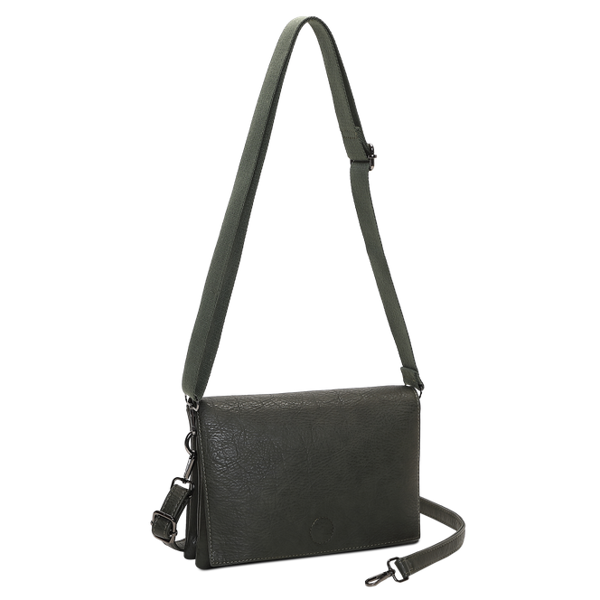 Isabel crossbody-veske med klaff Isabel crossbody-veske med klaff Dark green