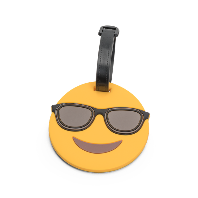 Bagasje merkelappe EMOJI SUNGLASSES