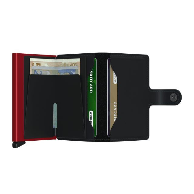 Miniwallet Matte Black-Red