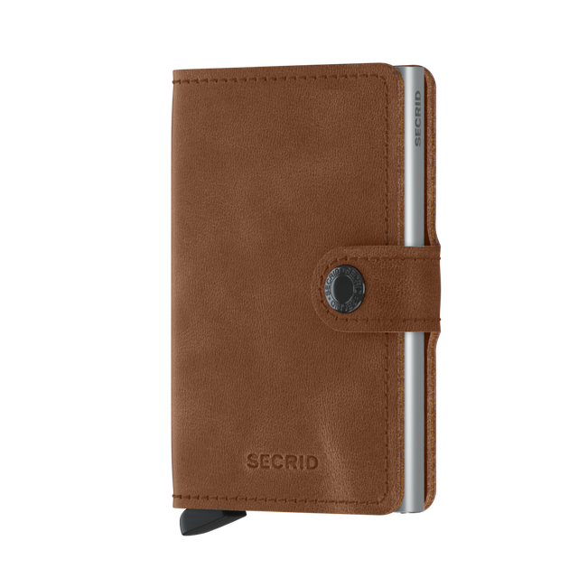 Miniwallet Vintage Cognac-Silver