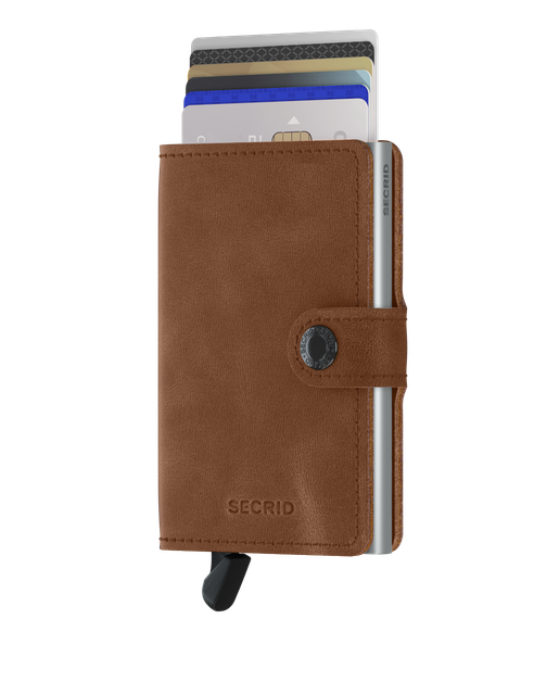 Miniwallet Vintage Cognac-Silver