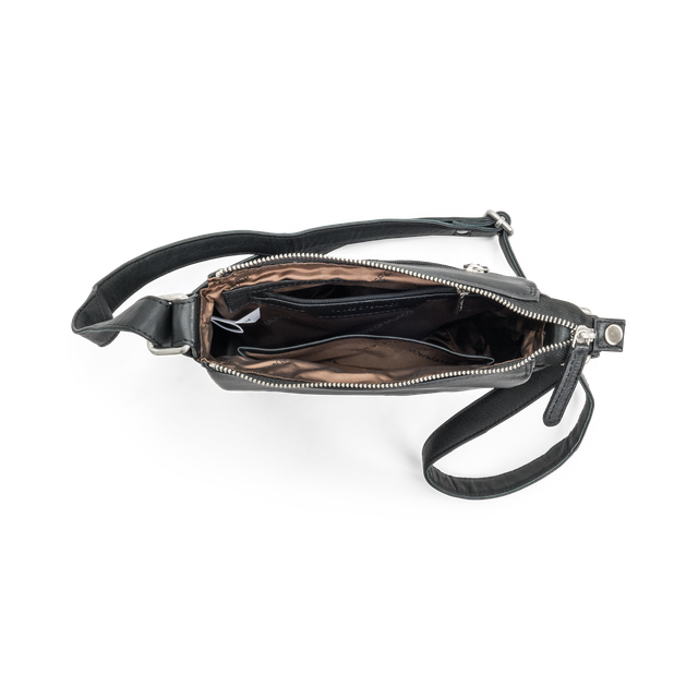 Crossover skulderveske skinn