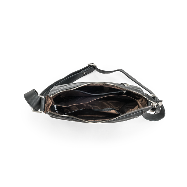 Crossover skulderveske skinn