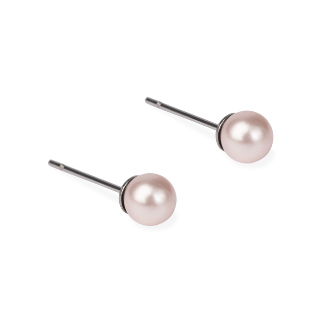 Øredobber i sett, 2 par, perle og hjerte