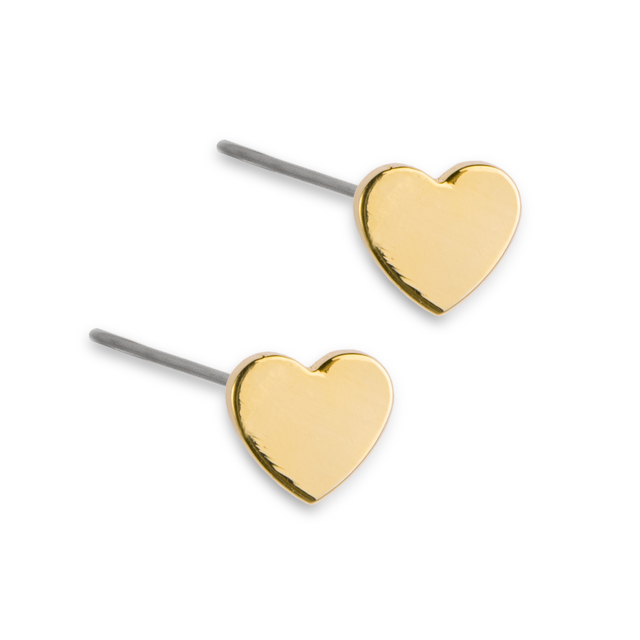 Øredobber i sett, 2 par, perle og hjerte