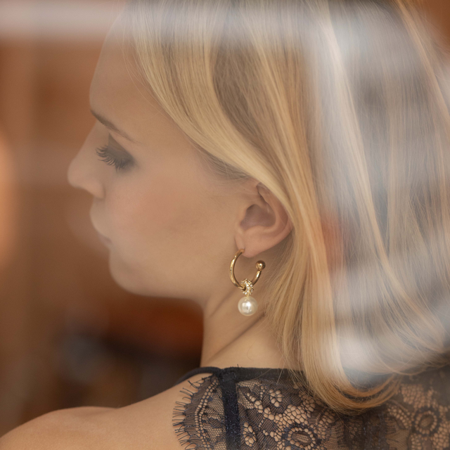 Jane øreringer, perle