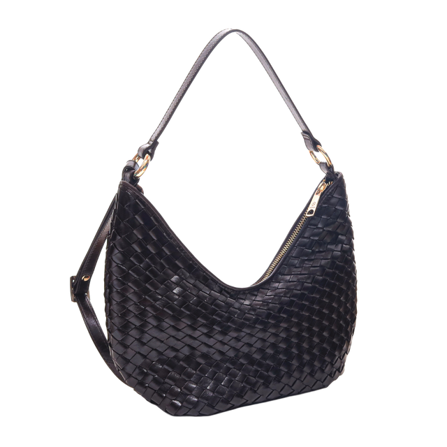 Mona Salerno skulderveske i flettet skinn