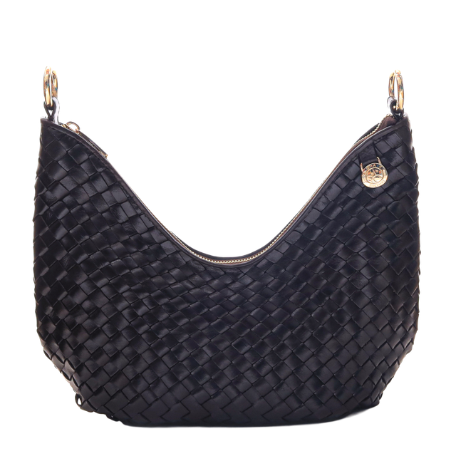 Mona Salerno skulderveske i flettet skinn