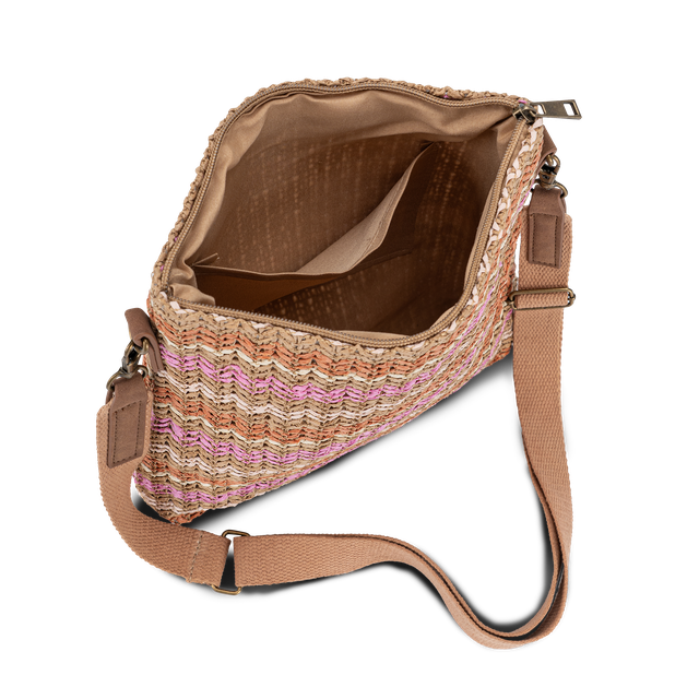 Crossbody-veske i strå