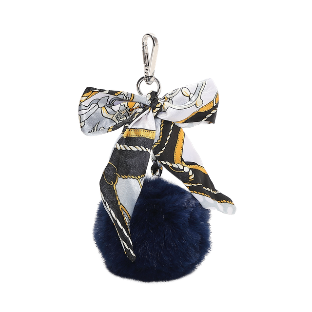 Bag charm/nøkkelring pelsball