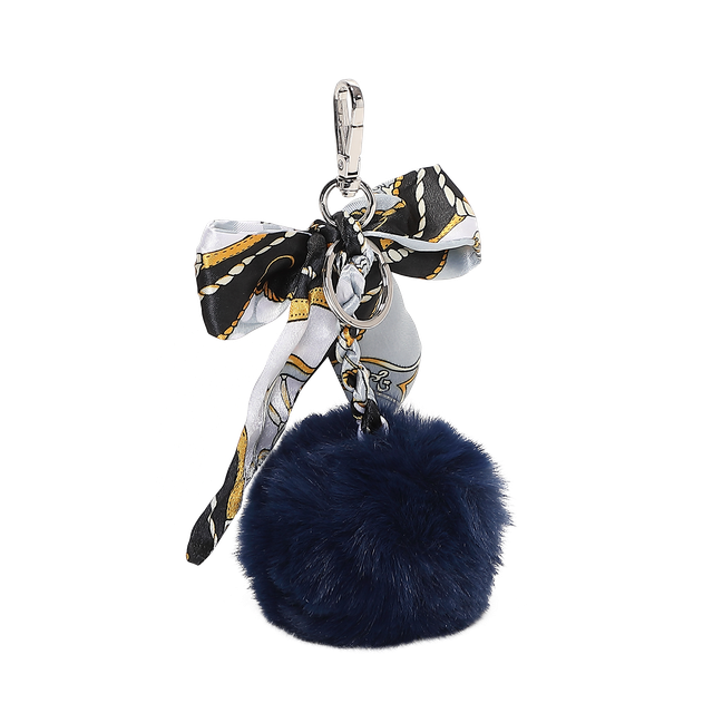 Bag charm/nøkkelring pelsball