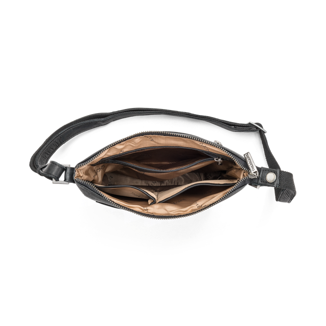 Crossbody skulderveske i skinn