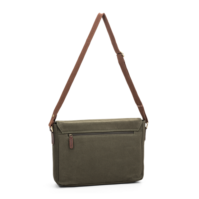 PC-veske 15,6” i canvas og skinn