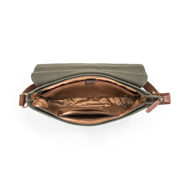 PC-veske 15,6” i canvas og skinn