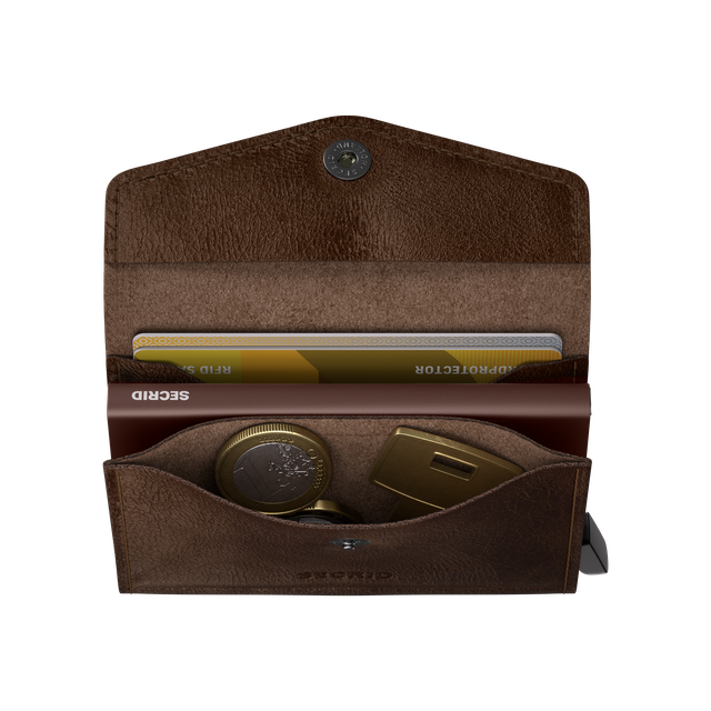 Envelope wallet vintage Chocolate