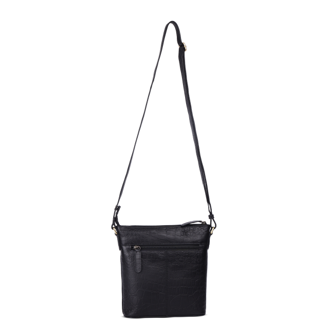 Skulderveske crossbody medium i skinn