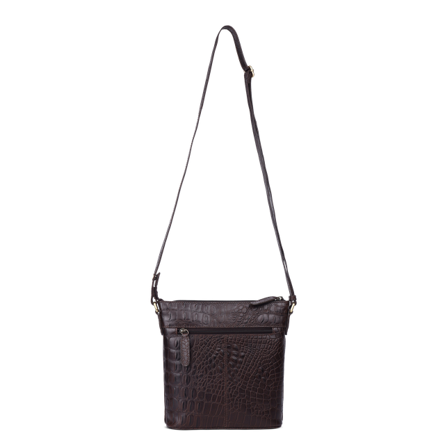 Skulderveske crossbody medium i skinn