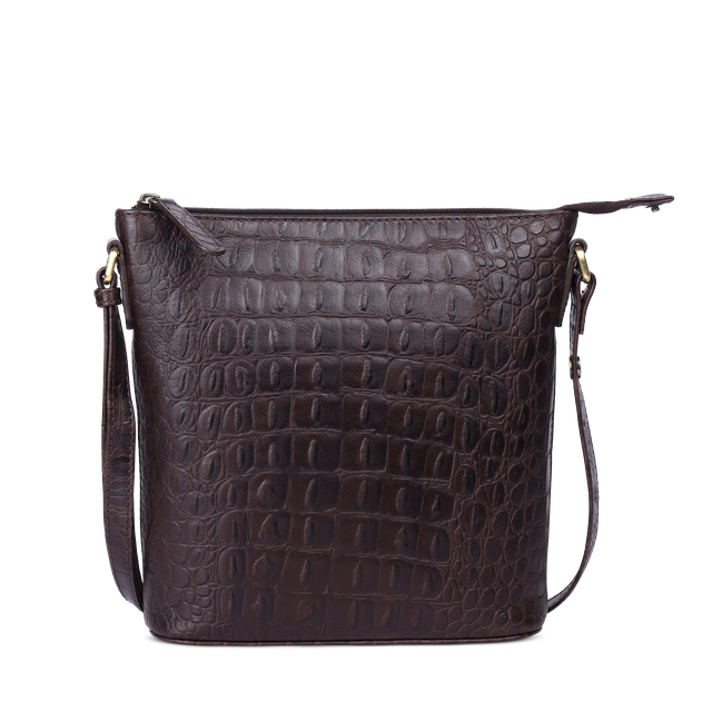 Skulderveske crossbody medium i skinn