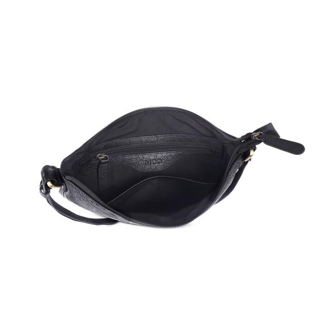 Skulderveske crossbody medium i skinn