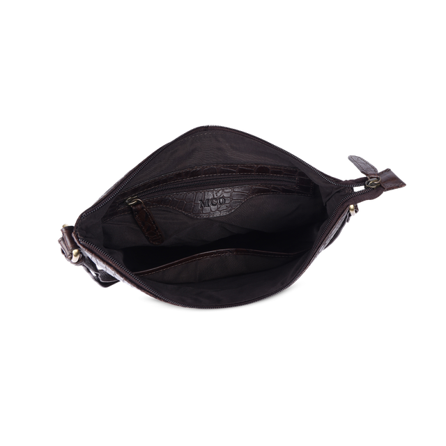 Skulderveske crossbody medium i skinn