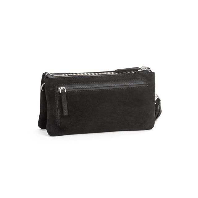 Suede clutch