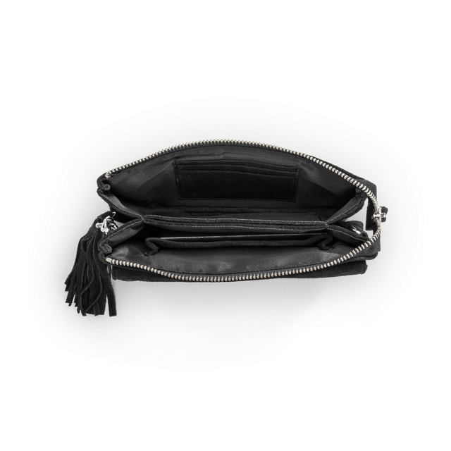 Suede clutch