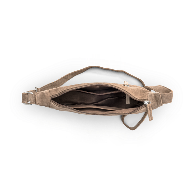 Suede sling bag