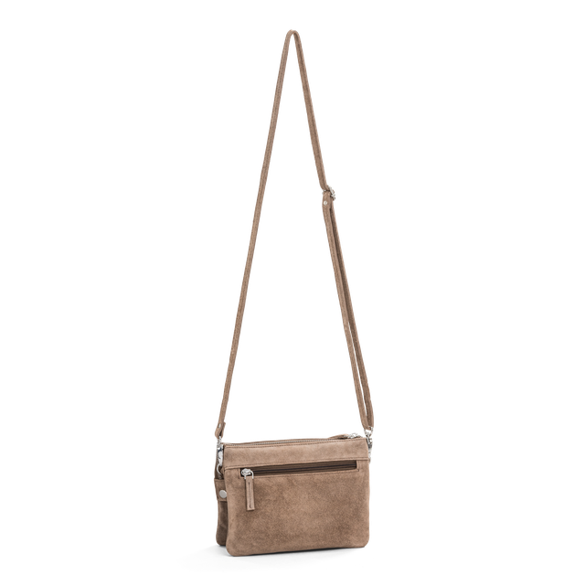 Suede large clutch