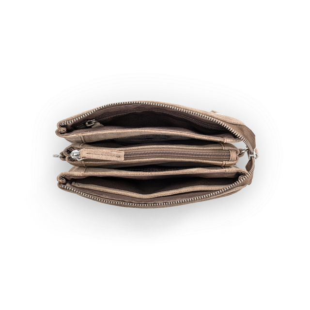 Suede large clutch