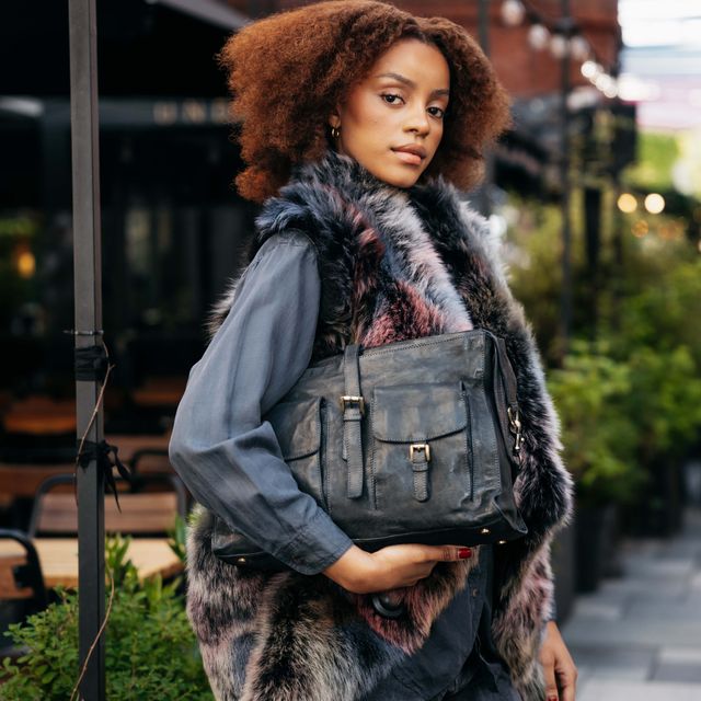 Vintage Still Rocks tote bag i skinn