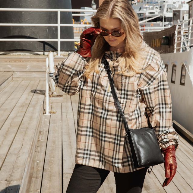 Crossbody-veske i skinn