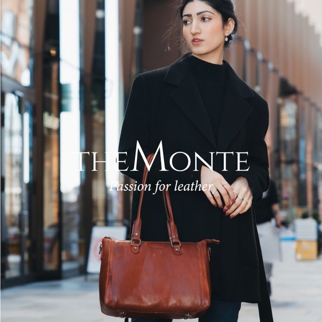 bridge tote veske i skinn fra the monte, hold av dame