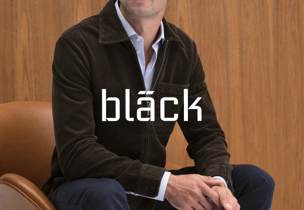 Mørkebrun fløjlsjakke til herre fra varemærket Bläck.