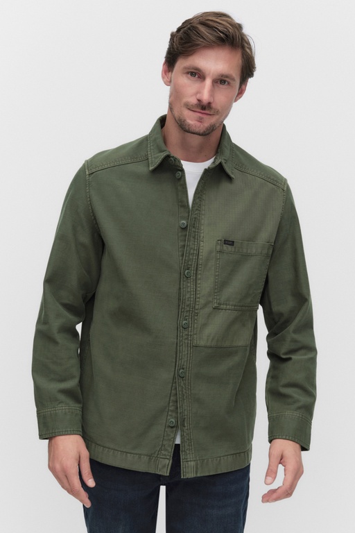 Paneled overshirt Paneled overshirt OAK MOSS