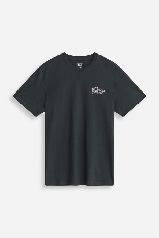 Lee flag tee WASHED BLACK