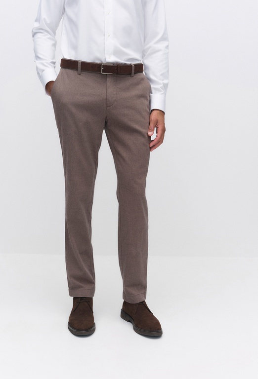 Jack melange trousers DARK BROWN MEL